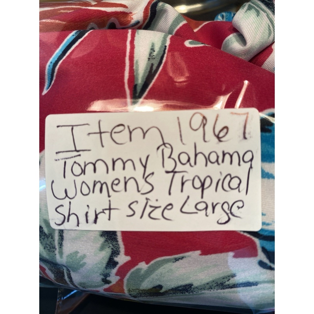 Tommy Bahama Golf Womens Shirt Size Large Tropical Summer Vacation Preppy Beach - Picture 8 of 9